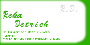 reka detrich business card